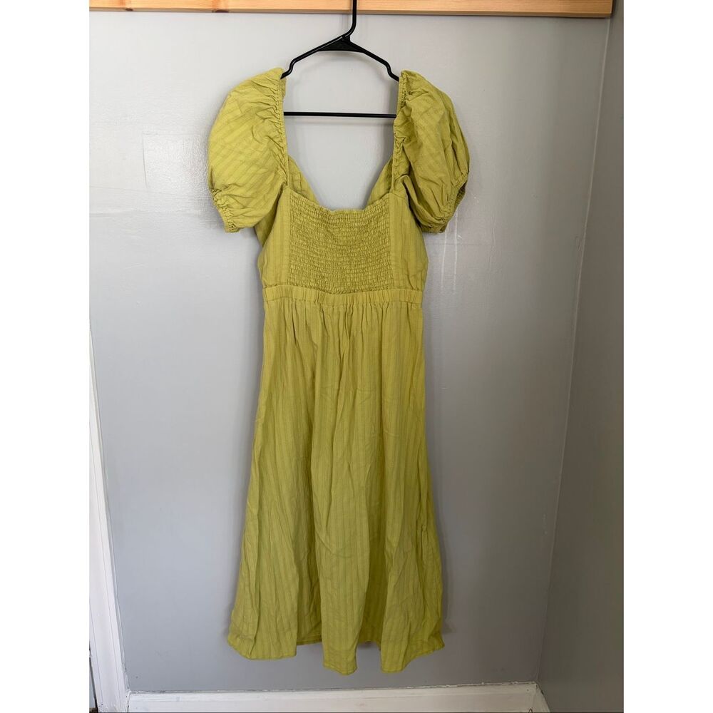 Show Me Your Mumu Gabrielle Tie Midi Dress Green Puff Sleeve XXL Sweetheart - Picture 5 of 6